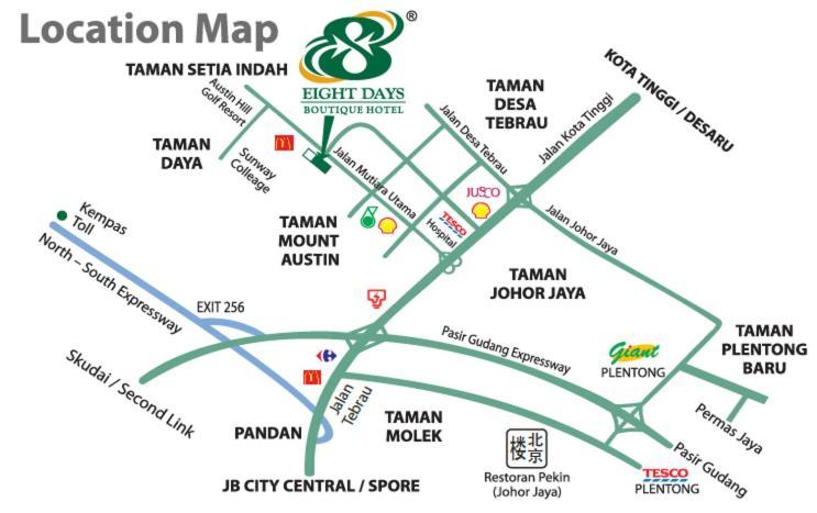 Eight Days Boutique Hotel - Mount Austin Johor Bahru Kültér fotó